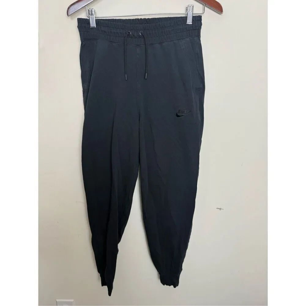 Nike Sportswear Womens Jersey Joggers Fleece Pants Size Small BlackCQ9899 Athlet